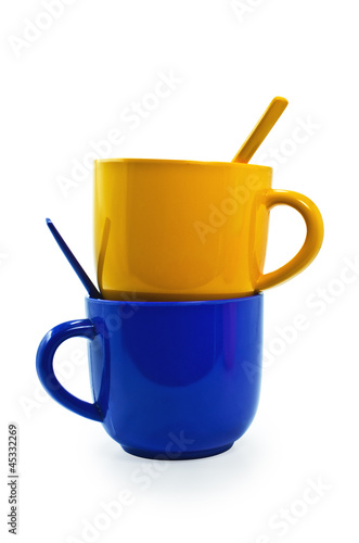 Colorful plastic coffee cup