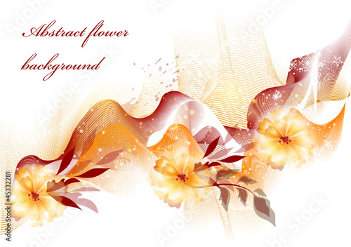 Abstract flower background with space for text