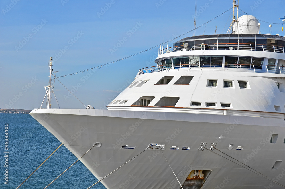 Cruise tourist ship in Black sea, Odessa, Ukraine Cruise tourist ship in Black sea, Odessa, Ukraine