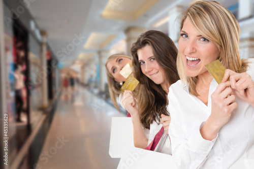 Girls shopping