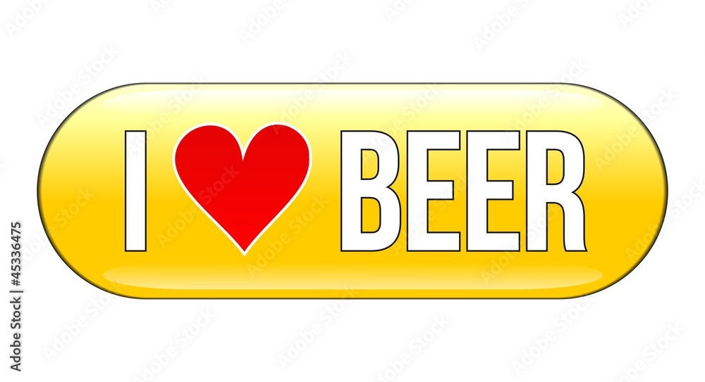 I LOVE BEER - Button Stock-Illustration | Adobe Stock
