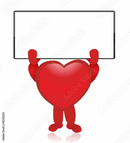 heart and white board