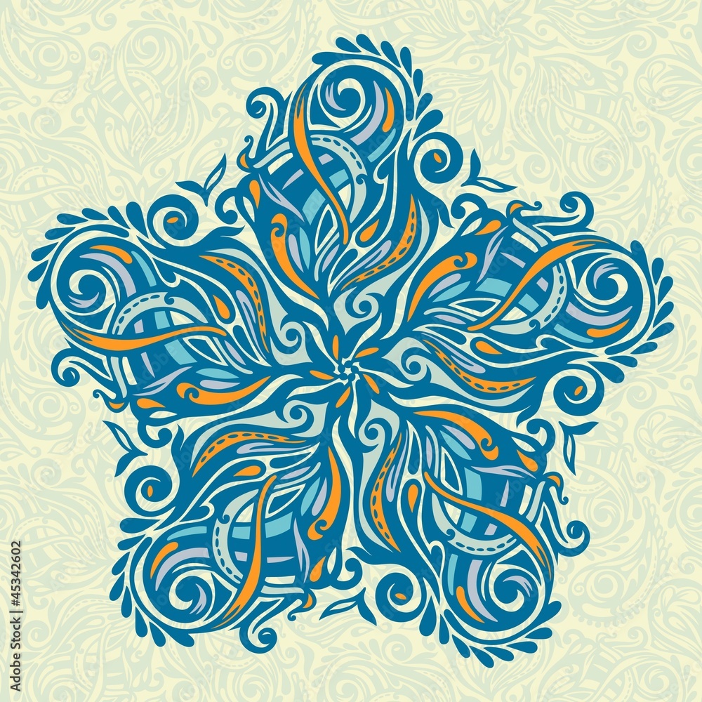 Ornate floral design element Ornate floral design element