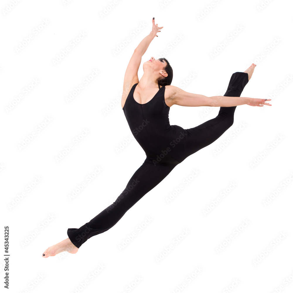 Young woman makes splits Young woman makes splits