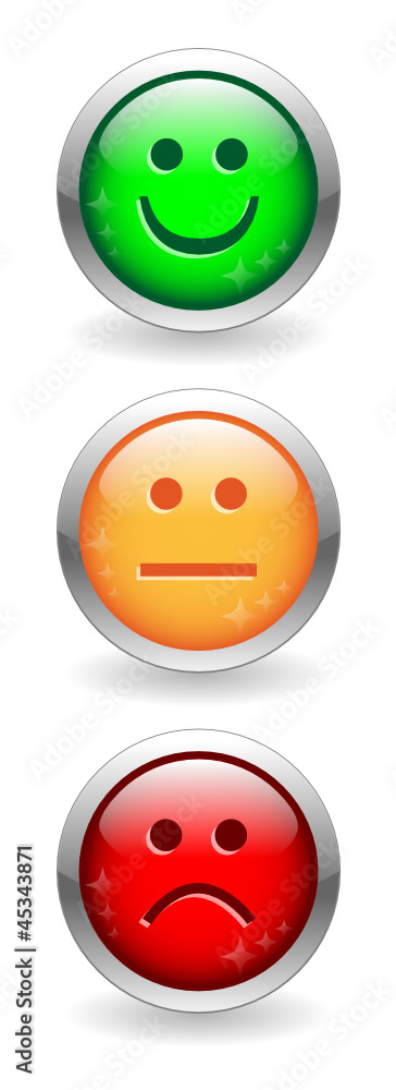 SATISFACTION SURVEY Buttons (green orange red customer feedback) Stock  Vector | Adobe Stock