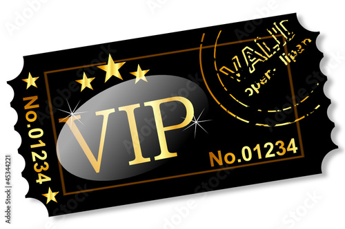 Ticket - VIP Gold auf Schwarz