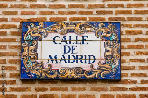 Madrid street sign