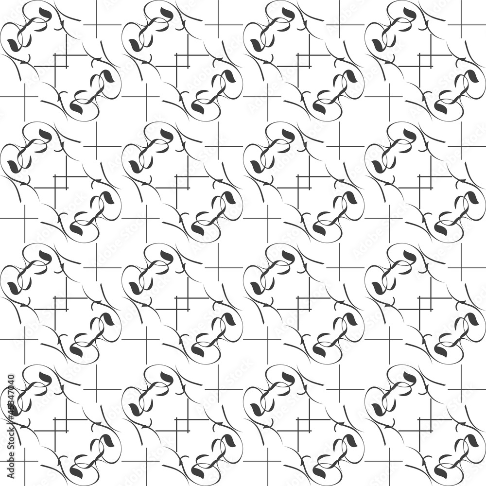 Mono black wallpaper with seamless repeating pattern background