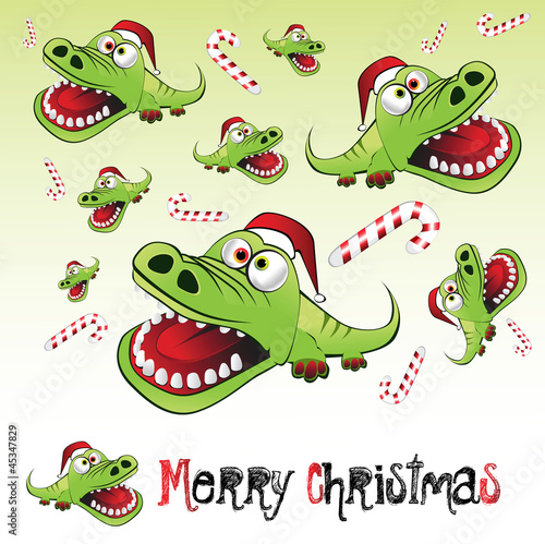 Merry Christmas alligator