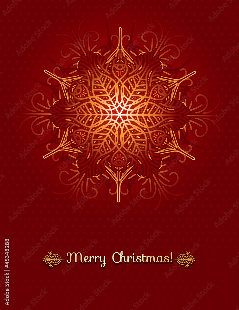 red background with snowflak, vector red background with snowflak, vector