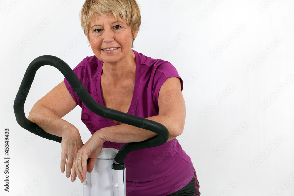 Woman doing gymnastics