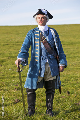 Canvas Print 18th century British army infantry Redcoat uniform