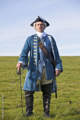 Obraz na płótnie 18th century British army infantry Redcoat uniform