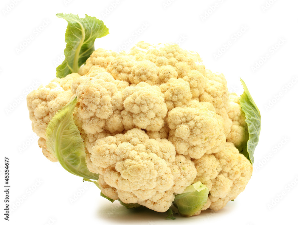 Fresh cauliflower isolated on white Fresh cauliflower isolated on white