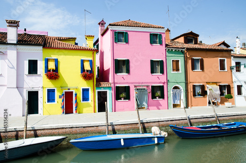Colorful houses on Burano one of the islands near Venice