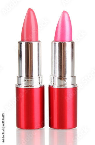 lipsticks isolated on white