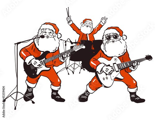 Weihnachtsmann Rockband