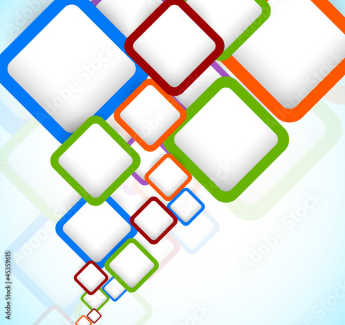 Bright colorful background with squares