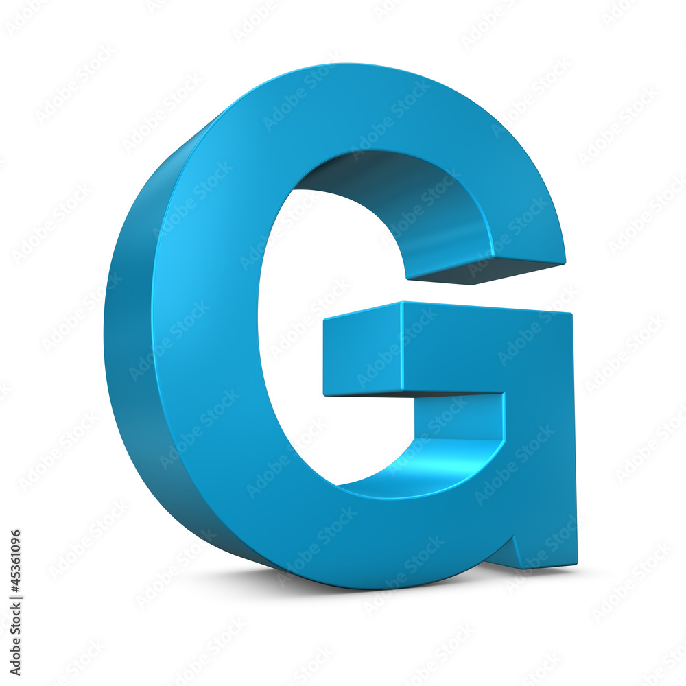 Letter G 3d render illustration isolated Letter G 3d render illustration isolated