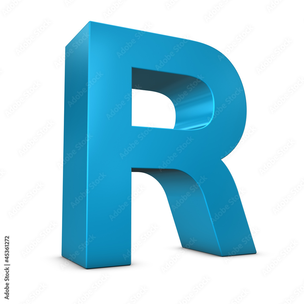 Letter R 3d render illustration isolated Letter R 3d render illustration isolated