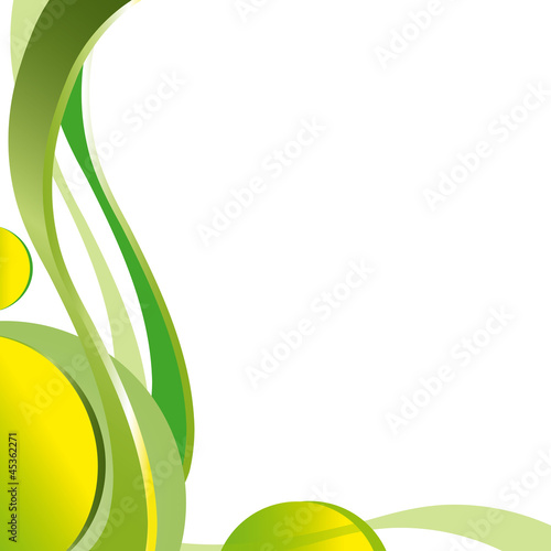 abstract background, krausens, waves green