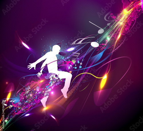 Abstract music dance background