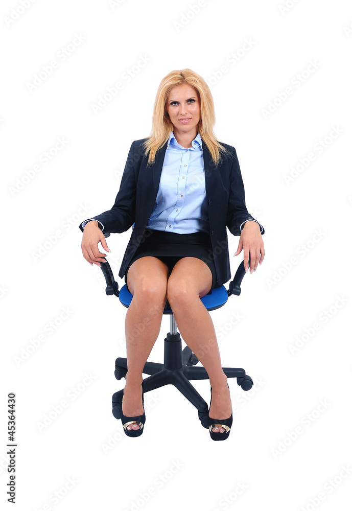 Isolated business woman Isolated business woman