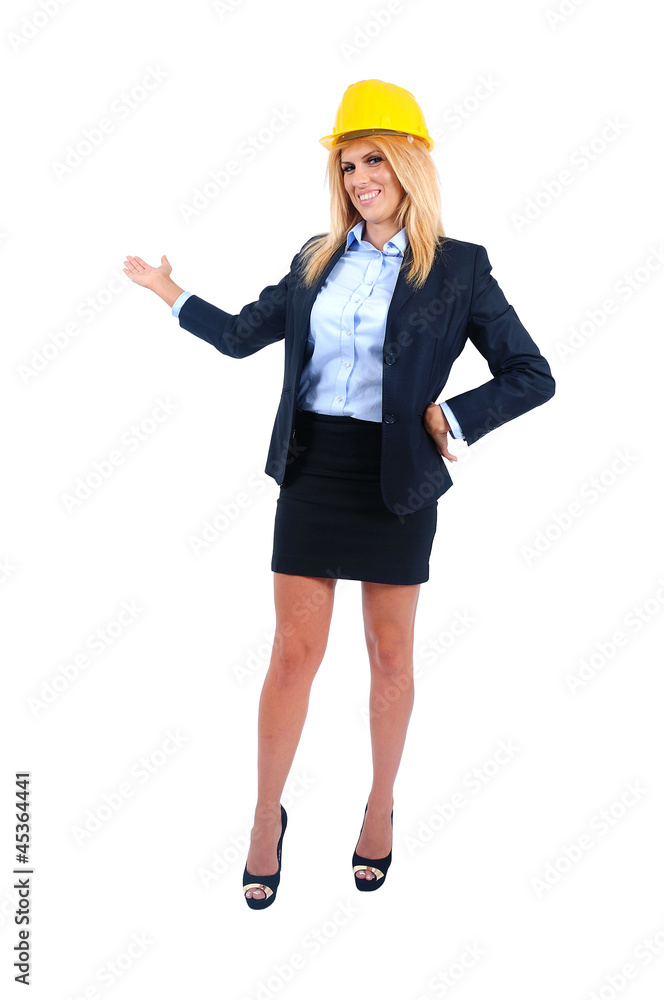 Isolated business woman Isolated business woman