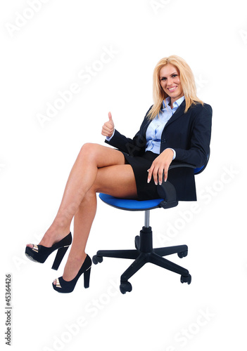 Isolated business woman