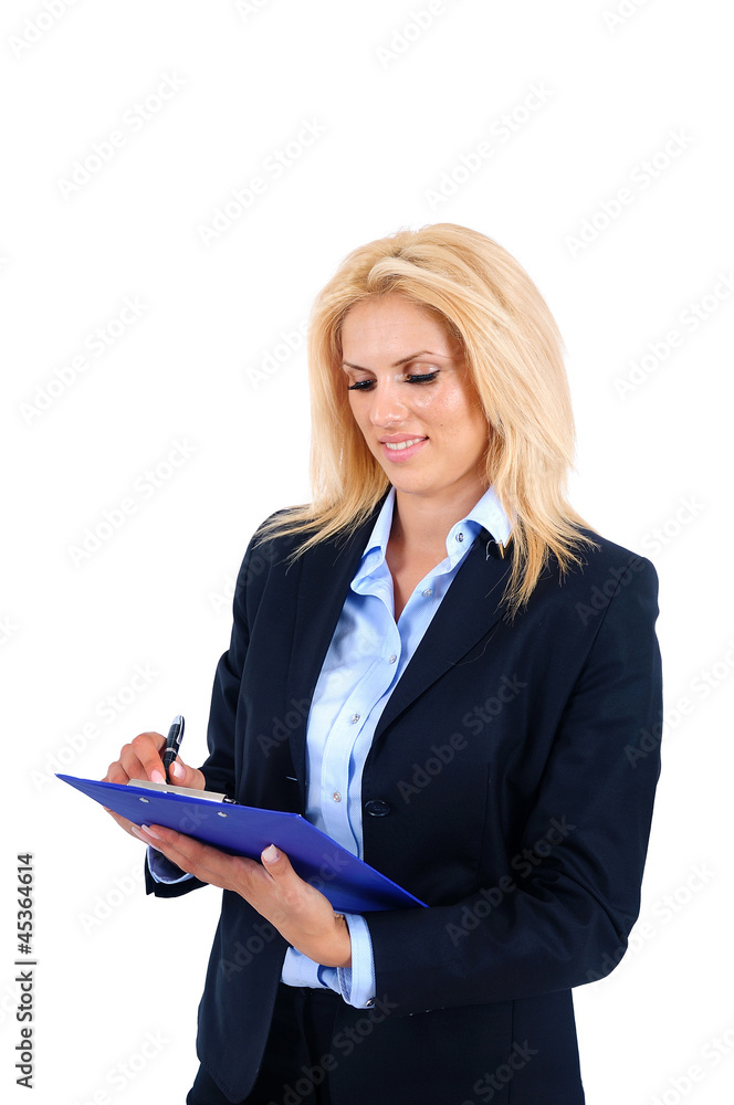 Isolated business woman Isolated business woman