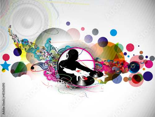 Music dj concept poster
