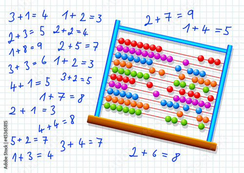 Abacus on squared paper