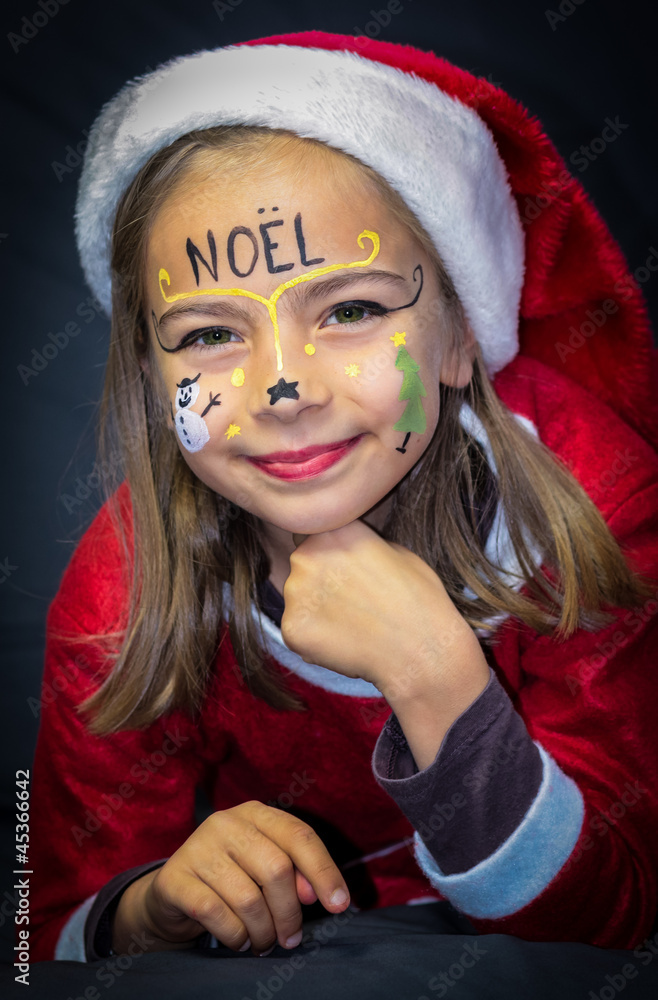 maquillage de Noël Stock Photo