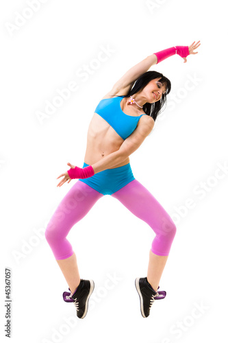 Gymnast woman dancing