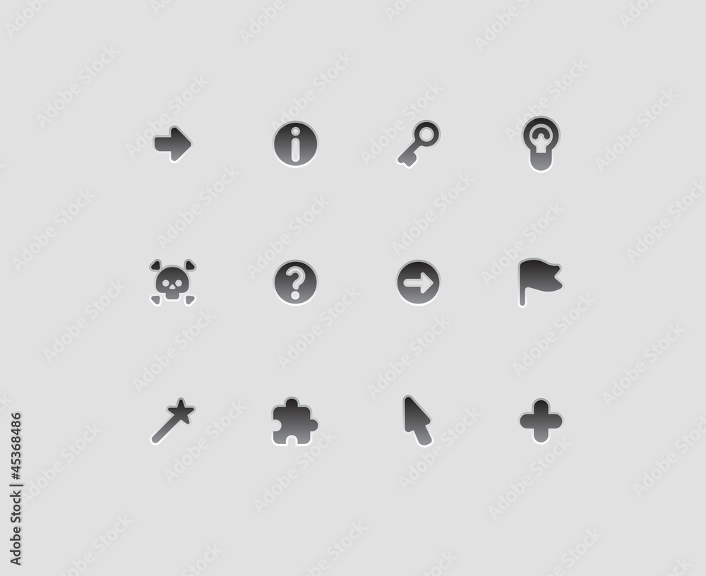 Interface icons for signs Interface icons for signs