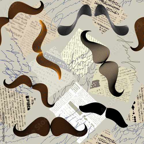 Pattern with moustache