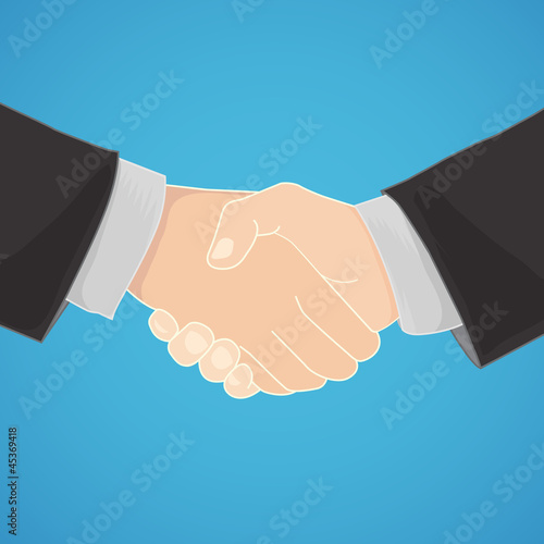 handshake in a businesslike manner