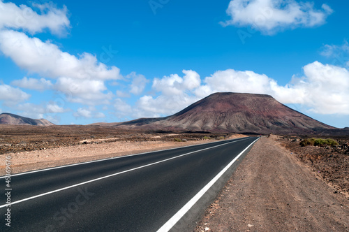 Asphalt Road in Fuerteventura