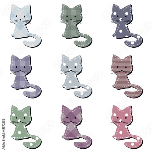 nice scrapbook cats on white