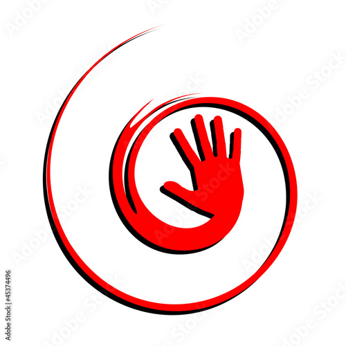 Abstract hand icon