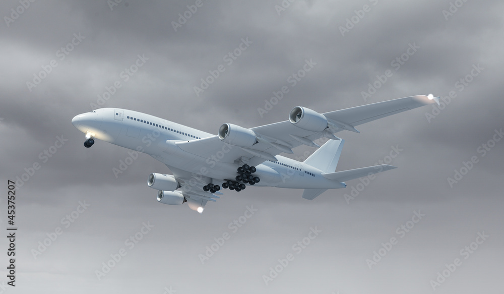 Obraz premium Large passenger airplane