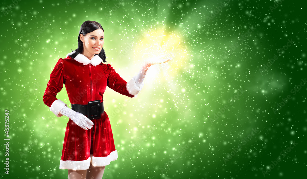 Portrait of girl wearing santa claus clothes Portrait of girl wearing santa claus clothes