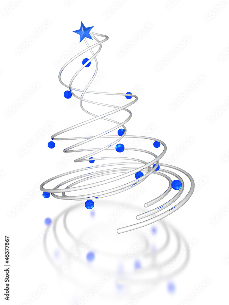 Fototapeta premium 3d spiral christmas tree concept