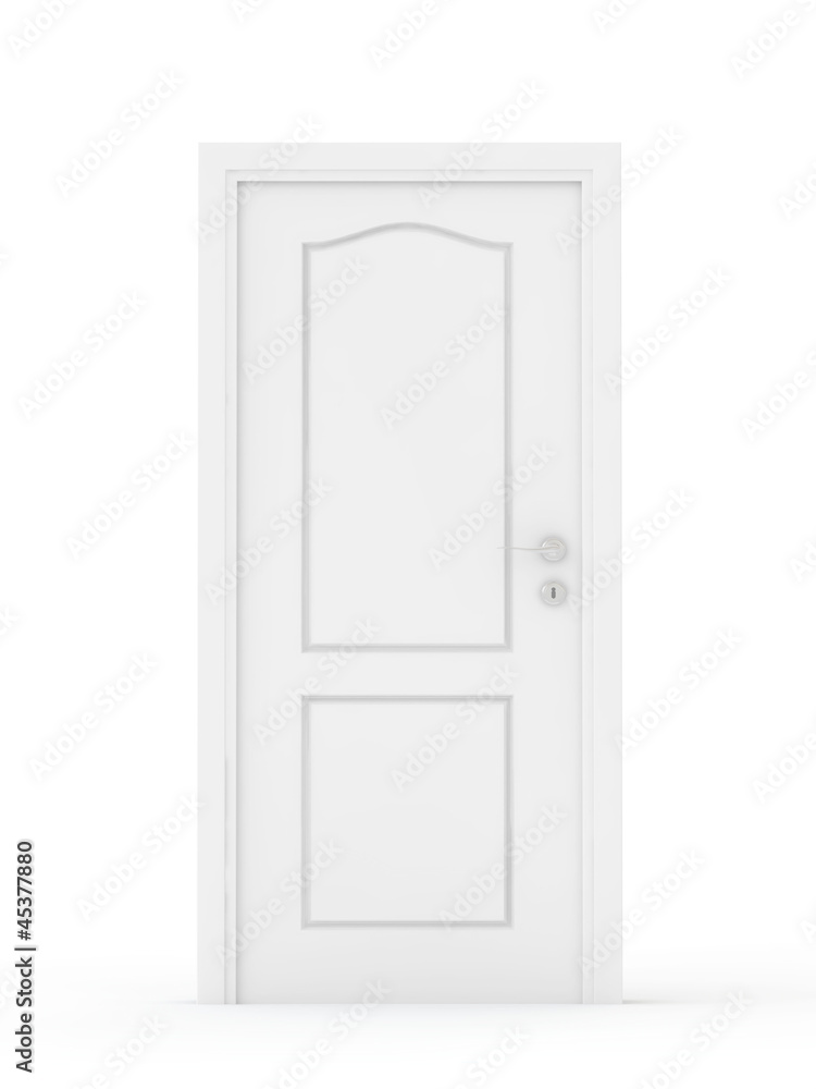 white door isolated on white white door isolated on white