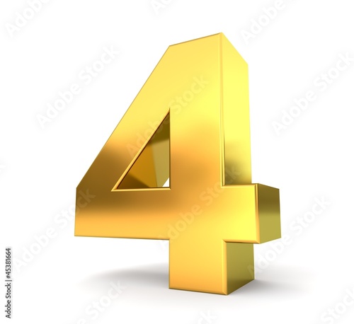3d golden number collection - 4