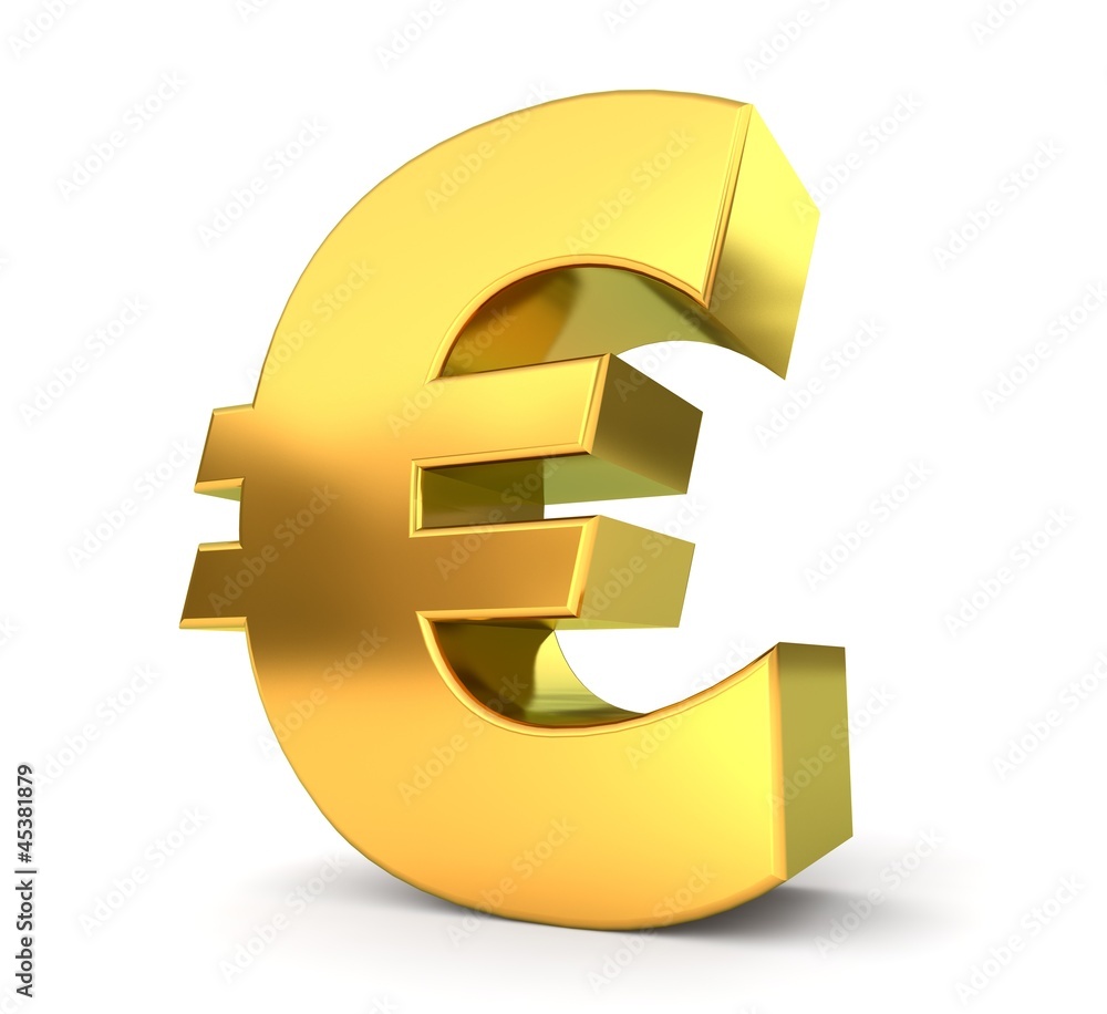 3d golden sign collection - euro 3d golden sign collection - euro