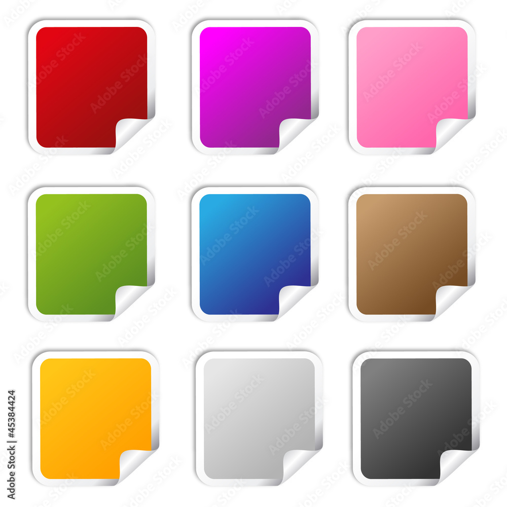 Blanko Sticker Farbig Quadrat Blanko Sticker Farbig Quadrat
