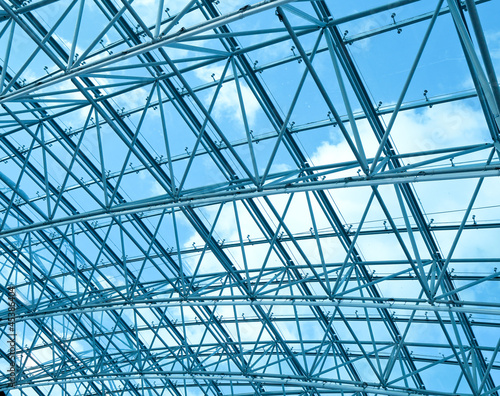 details of contemporary transparent ceiling