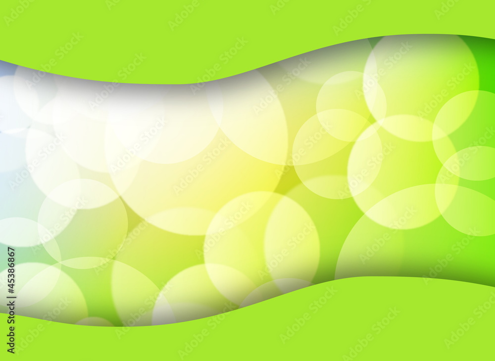 Green spring background with blurry light Green spring background with blurry light