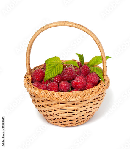 fresh raspberry in a basket